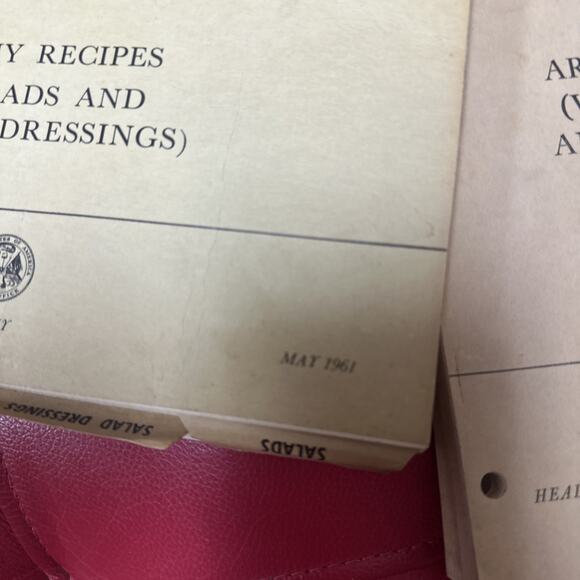 Department of Army Techinical Manual 10-412-1, 10-412-3 & 4 Recipes 1950s - Picture 6 of 10